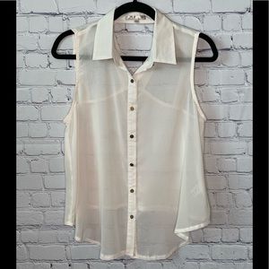 MONA White Transparent M Blouse
